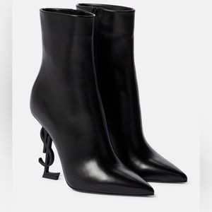 Saint Laurent Opyum YSL Logo Booties 110mm